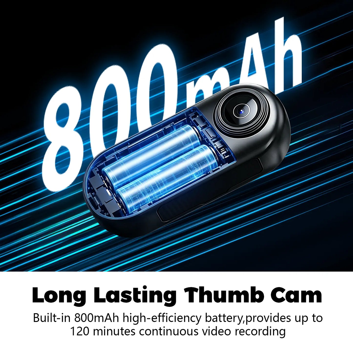 NUISK Mini Thumb Action Camera 1080P - Magnetic Hands-Free Sports Camera for Cycling, Pets, and Vlogging - Perfect for TikTok and Back to School!