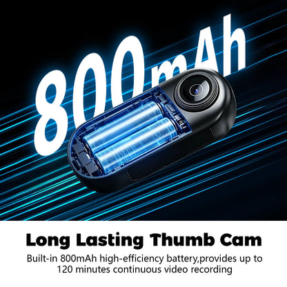 NUISK Mini Thumb Action Camera 1080P - Magnetic Hands-Free Sports Camera for Cycling, Pets, and Vlogging - Perfect for TikTok and Back to School!