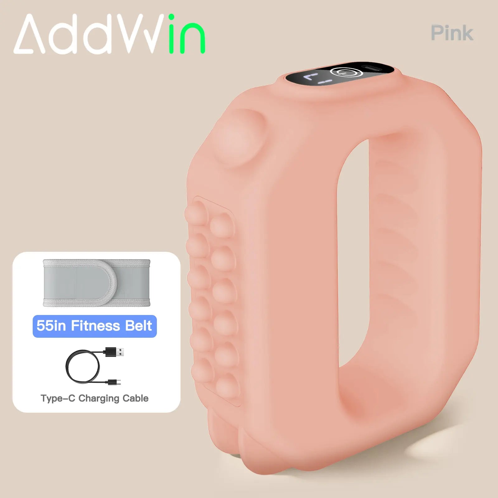 ADDWIN 2026 Adjustable R10 Mini Muscle Recovery Fascia Device with Cordless Rechargeable Design for Waist and Back Muscle Relief, Portable Massager with Adjustable Strap for Waists up to 55 Inches, Ideal Gift for Parents