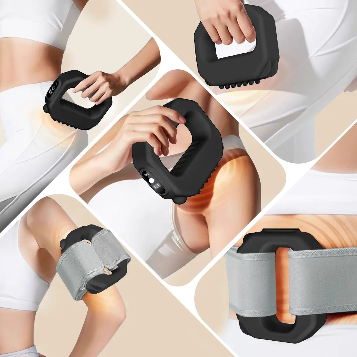 ADDWIN 2026 Adjustable R10 Mini Muscle Recovery Fascia Device with Cordless Rechargeable Design for Waist and Back Muscle Relief, Portable Massager with Adjustable Strap for Waists up to 55 Inches, Ideal Gift for Parents