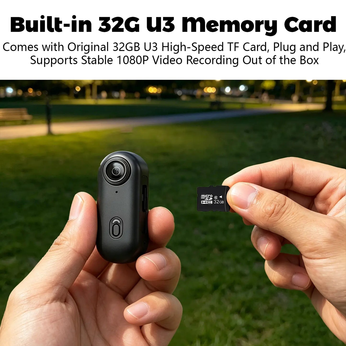 NUISK Mini Thumb Action Camera 1080P - Magnetic Hands-Free Sports Camera for Cycling, Pets, and Vlogging - Perfect for TikTok and Back to School!