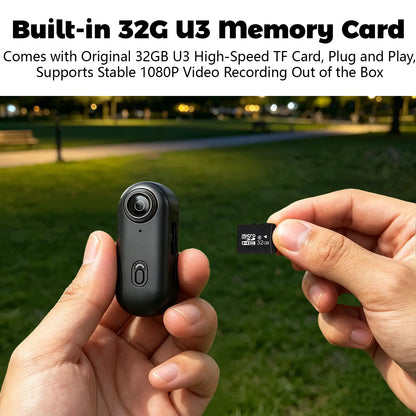 NUISK Mini Thumb Action Camera 1080P - Magnetic Hands-Free Sports Camera for Cycling, Pets, and Vlogging - Perfect for TikTok and Back to School!
