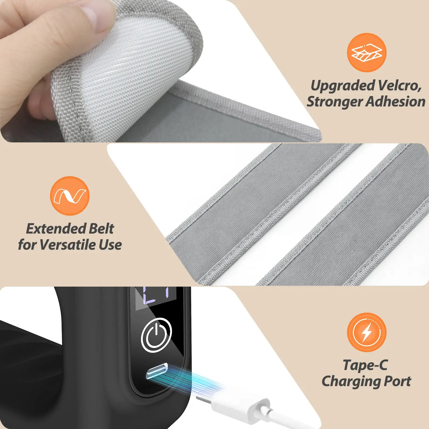 ADDWIN 2026 Adjustable R10 Mini Muscle Recovery Fascia Device with Cordless Rechargeable Design for Waist and Back Muscle Relief, Portable Massager with Adjustable Strap for Waists up to 55 Inches, Ideal Gift for Parents