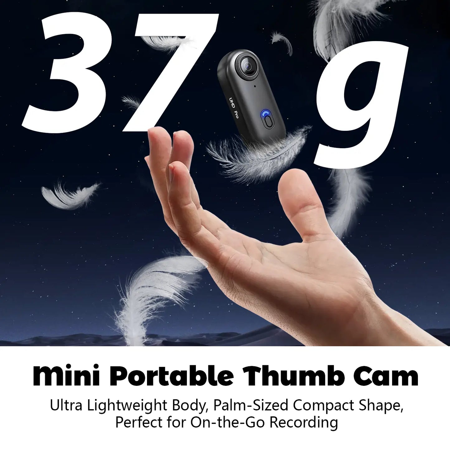 NUISK Mini Thumb Action Camera 1080P - Magnetic Hands-Free Sports Camera for Cycling, Pets, and Vlogging - Perfect for TikTok and Back to School!