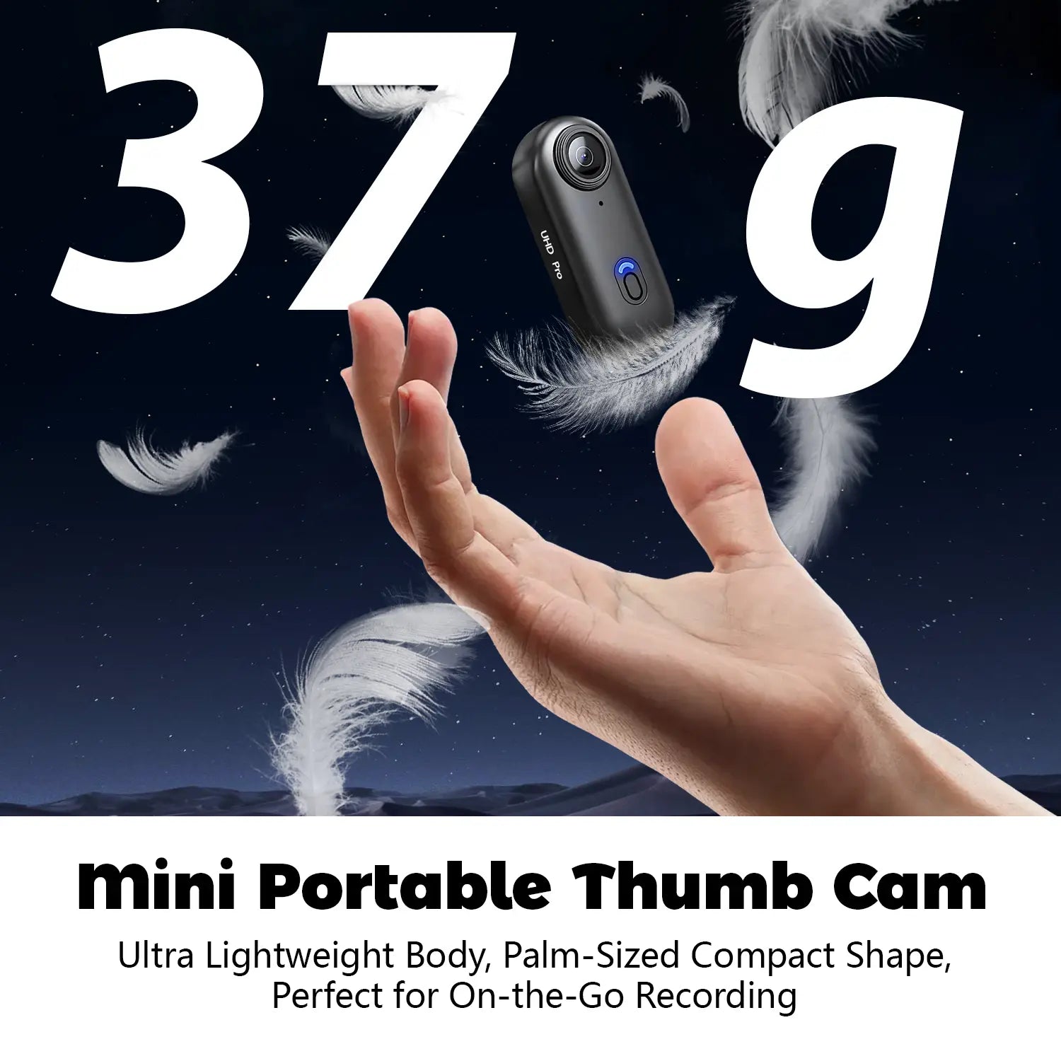 NUISK Mini Thumb Action Camera 1080P - Magnetic Hands-Free Sports Camera for Cycling, Pets, and Vlogging - Perfect for TikTok and Back to School!